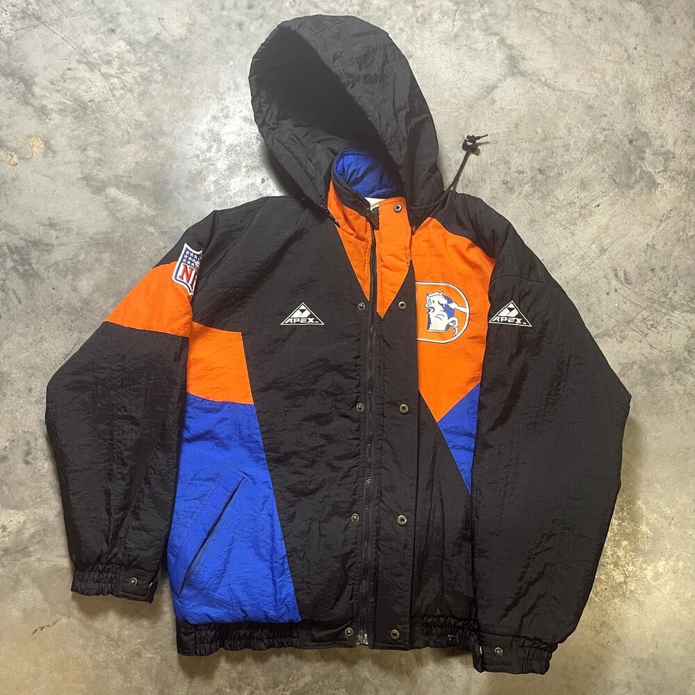 Vintage Apex One Denver Broncos NFL Men's Medium Puffer Jacket